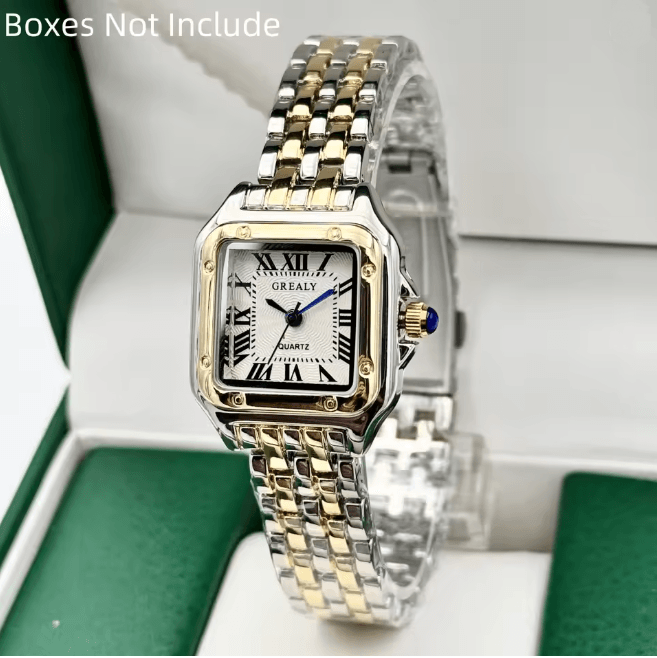Elegance Gold Stainless Steel Women Watch Luxury Quartz Bracelet d