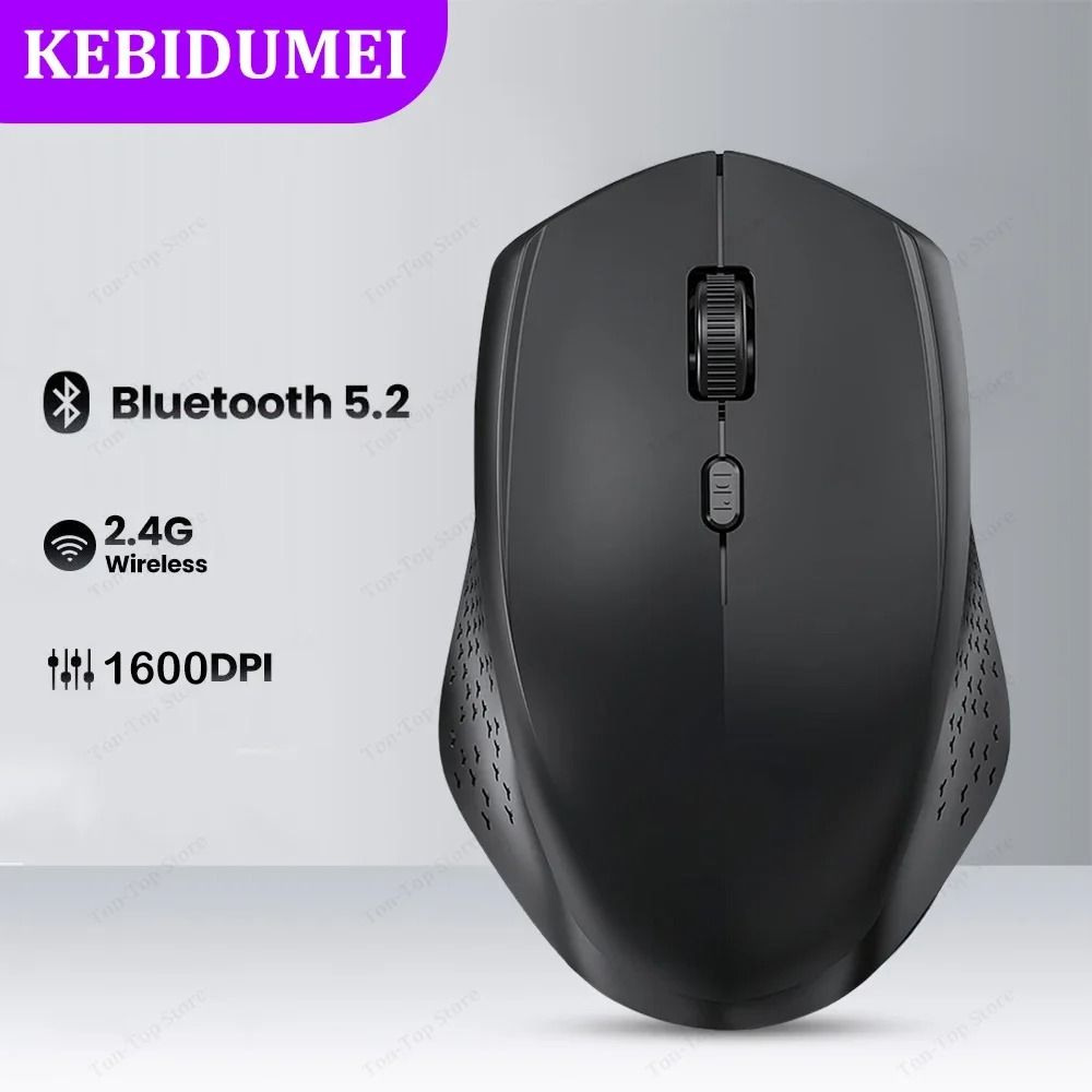 Dual Mode Bluetooth 5.2 & 2.4G Wireless Mouse | Rechargeable Silent Gaming Mouse For Windows & Mac bt 2.4g Pink