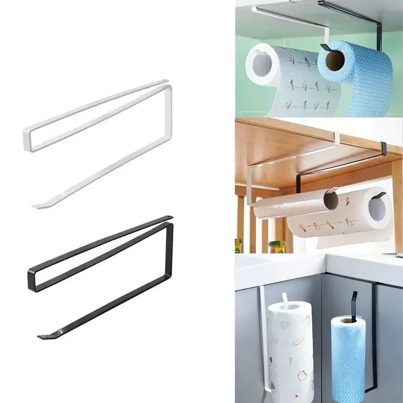 Multi Purpose No Punch Kitchen & Bath Hanging Shelf black