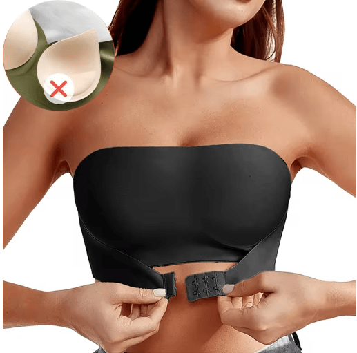 SilkLift Strapless Push Up Bra With Removable Pads And Anti Slip Support 3 Black White Camel xxl