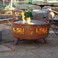 Patina Products Collegiate Series 16" H x 30" W Steel Outdoor Fire Pit w/ Lid Steel in Gray | 16 H x 30 W x 30 D in | Wayfair F221