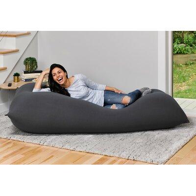 Yogibo Indoor Extra Large 100% Cotton Bean Bag Sofa Cotton in Gray/Brown | 24 H x 72 W x 24 D in | Wayfair 100112