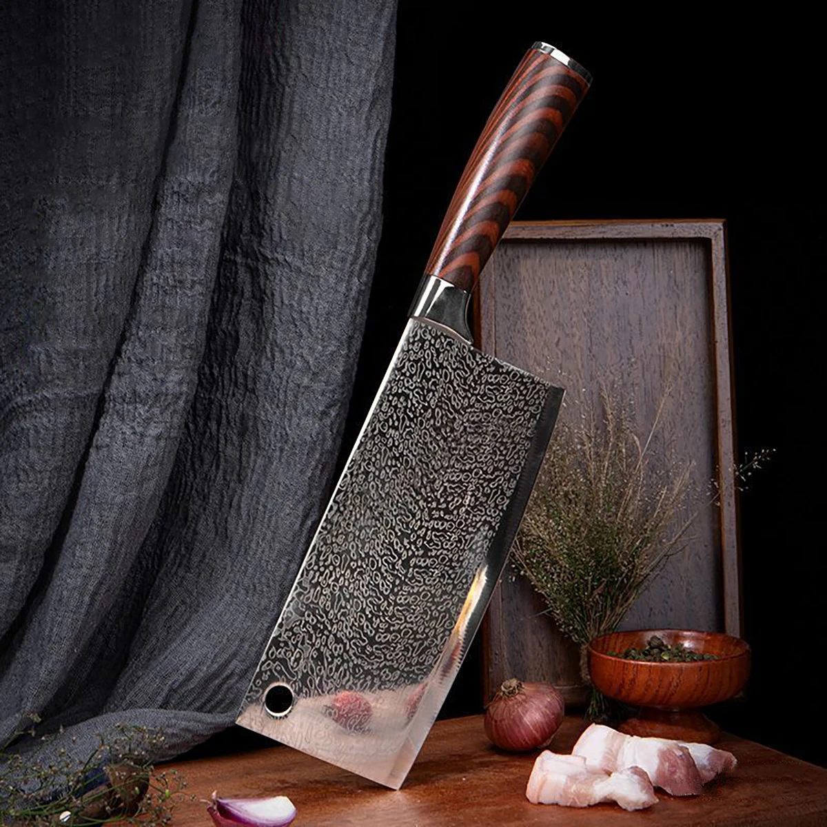 Funktionelles Kochmesser, ein Kochwerkzeug, geeignet für Küchen- und Grillszenarien, ein ideales Geschenk Image