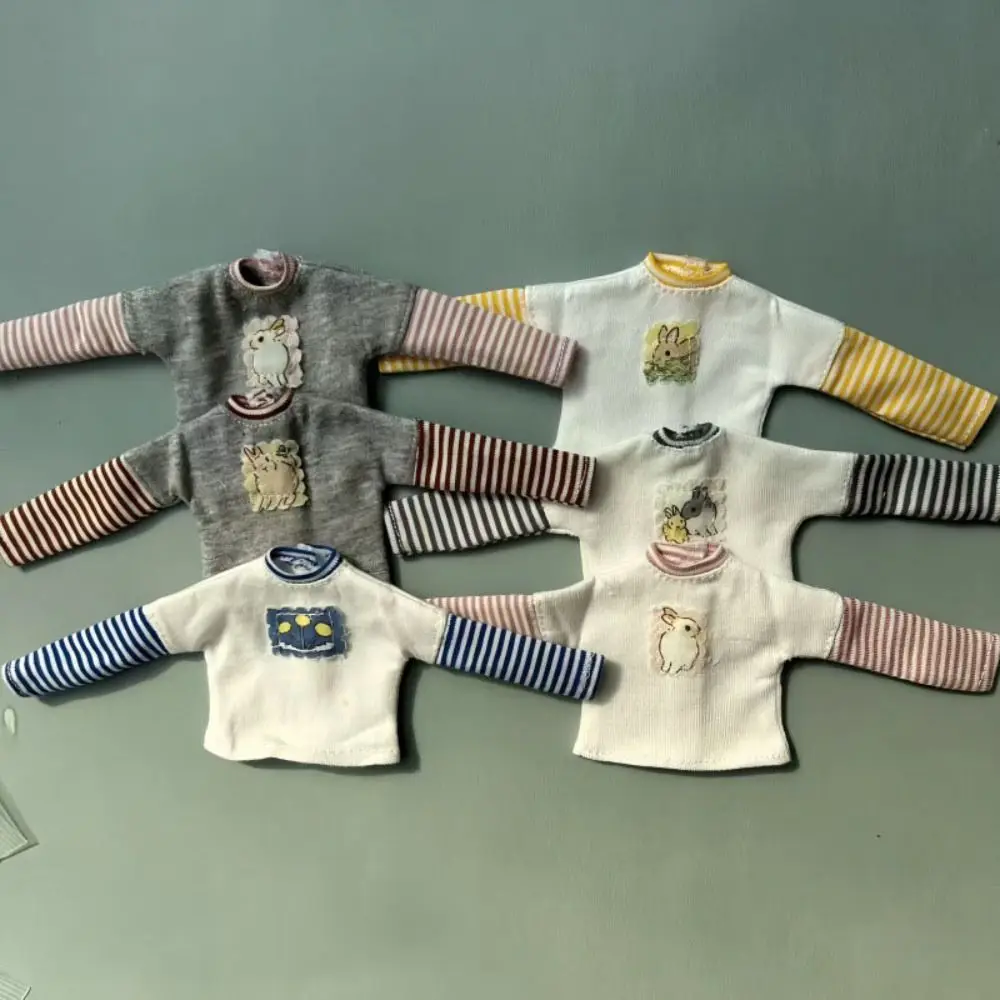 DIY Handmake Fashion Stripe Shirt 6 Stile DIY Geschenk Spielzeug Puppe T-Shirt Tops Kleidung Zubehör für für Blythe Puppen Image