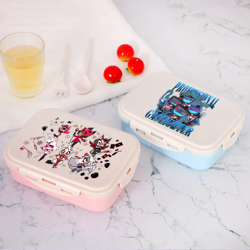 Hazbins Hotels Lunchbox für Kinder, neue süße Vox Alastor-Picknick-Bento-Hüllen, Schüler, Schule, Lebensmittelaufbewahrungsbehälter, Kindergeschenk Image