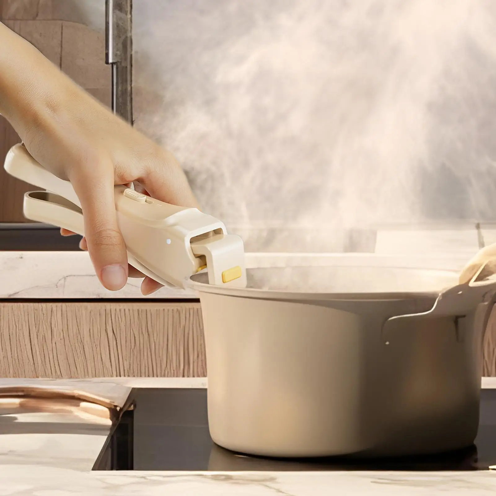 Abnehmbarer Griff für Töpfe, Bratpfanne, Griff für die Küche, Verbrühungsschutz, Kochpfanne, Handgriff, Kochgeschirr, Zubehör für Töpfe, Pfannen Image