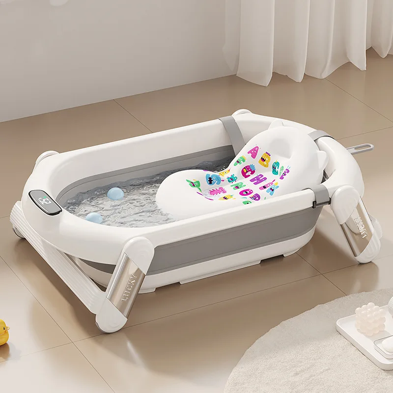 Neugeborenen-Badewanne Faltbare Baby-Badewanne aus PP-Material für Sitz- oder Liegepositionen mit Temperatursensor Image
