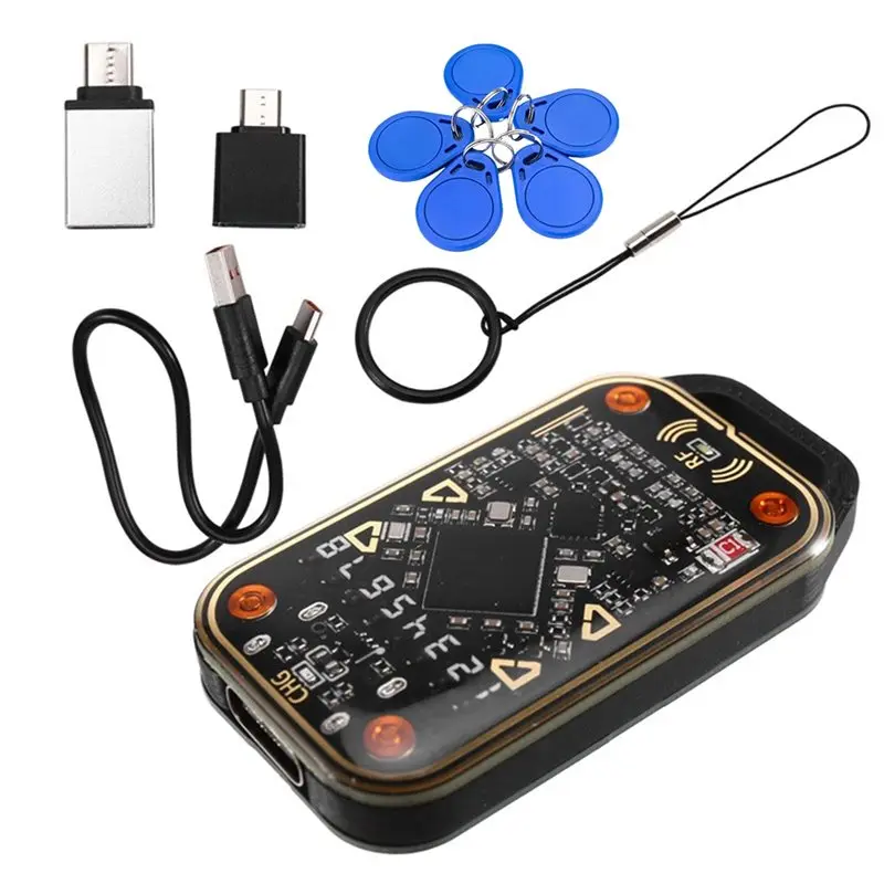 CJSD-Chameleon Ultra V3.0 RFID Smart Card Emulator Lesegerät + 5X UID Schlüsselanhänger-Kopierer 125Khz 13.56Mhz ID IC Tag-Kopierer Image