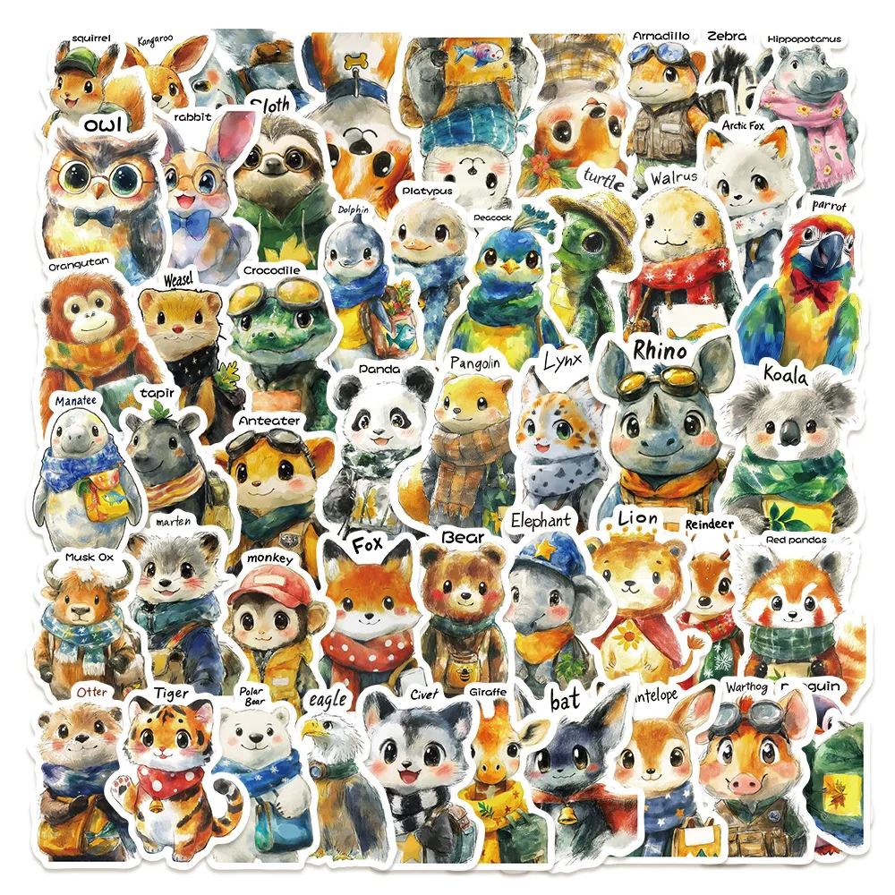 50/100 Stück Fantasy-Tier Cartoon Clip-Art Notizbuch Computer Dekoration Niedliche DIY-Aufkleber