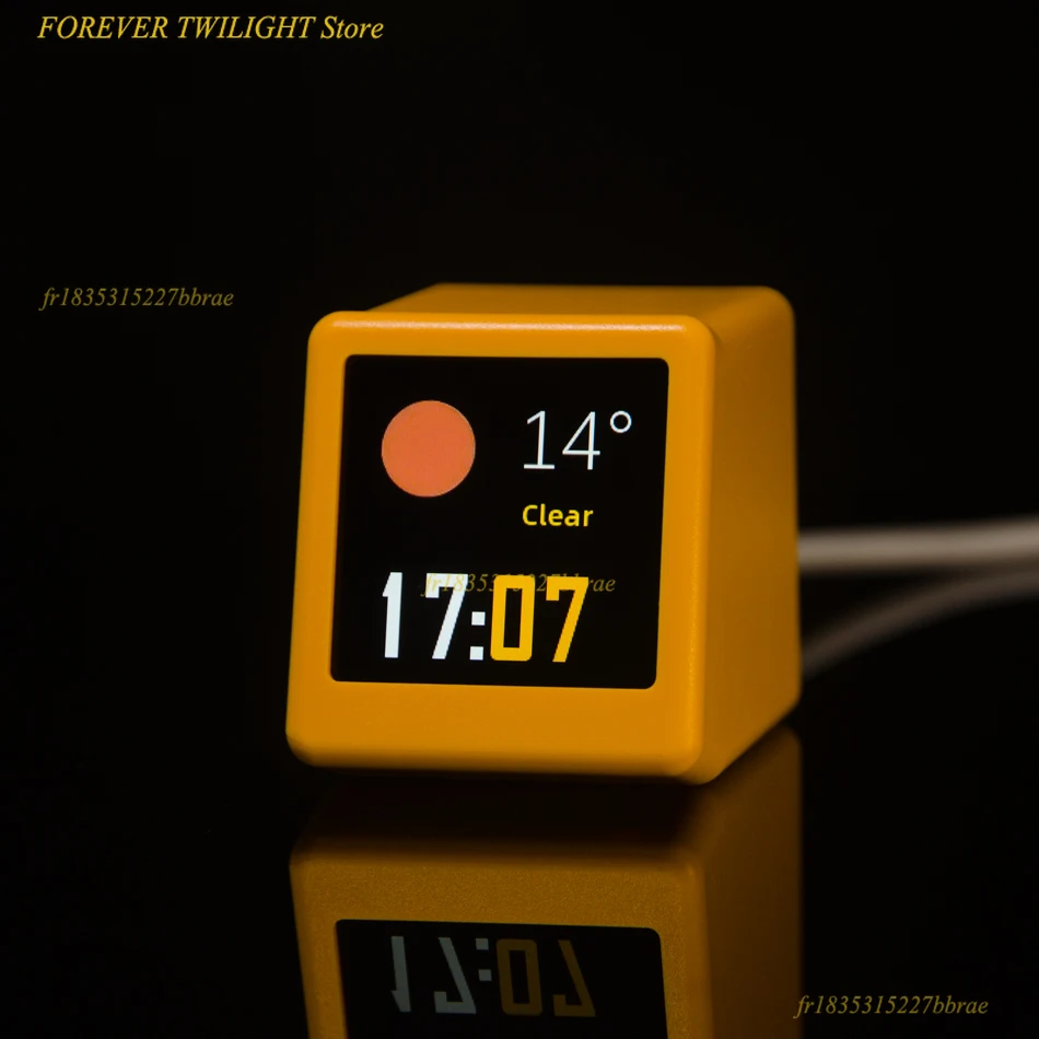 Ultra Smart WLAN-Wettervorhersagestation mit Wecker für Schreibtischdekoration, Fotoalbum mit GIF-Animation Image