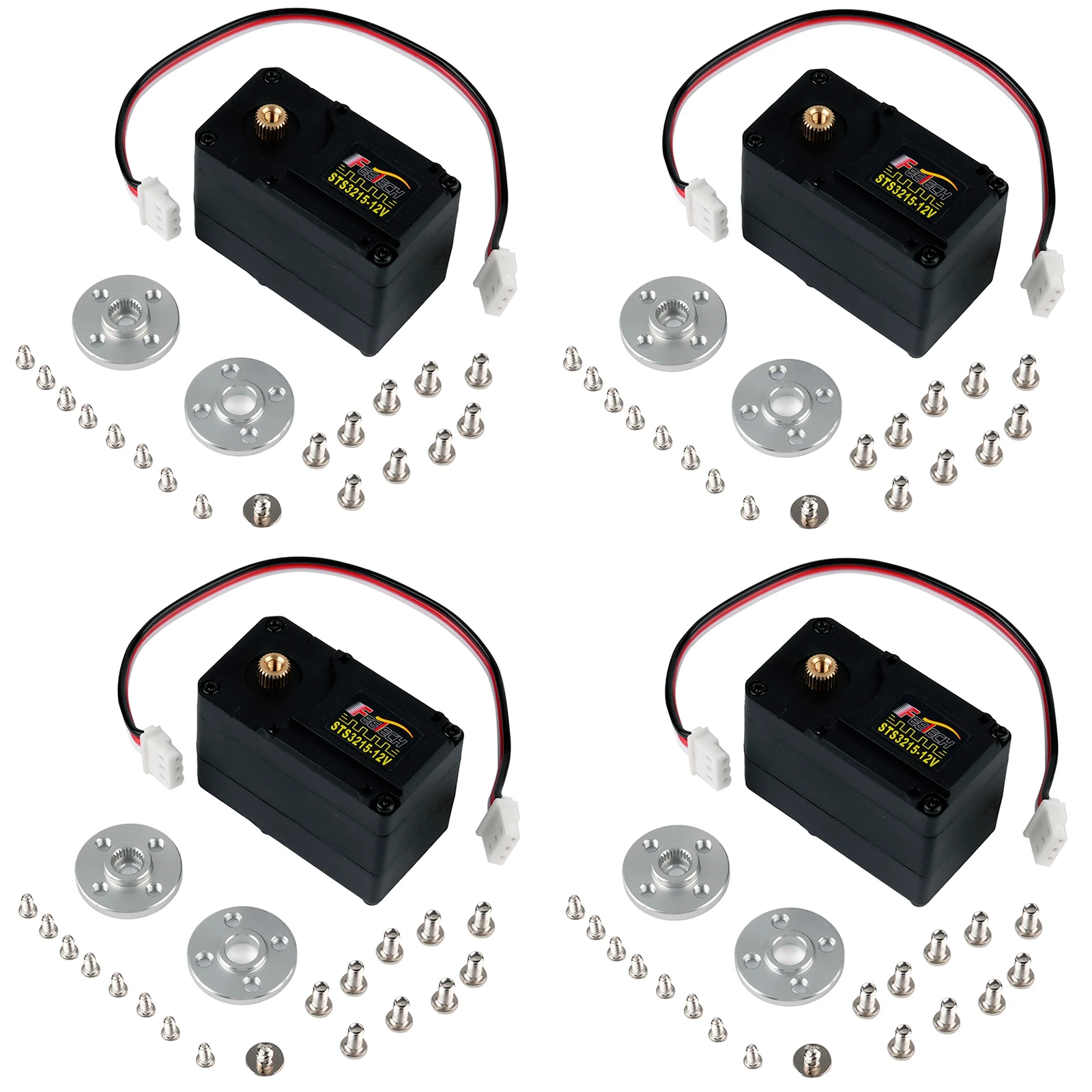 4 Stück STS3215 12V 30KG Hochdrehmoment Smart RC Servo Feetech TTL Serieller Bus Roboter-Servo für SO-ARM100 Lehrroboterarm-Projekt Image