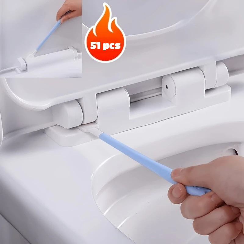 51-teiliges Reinigungsbürsten-Set mit 30/50 austauschbaren Köpfen, Multi-Oberflächen-Detailbürsten-Set für Toilette, Küche, Terrasse Image