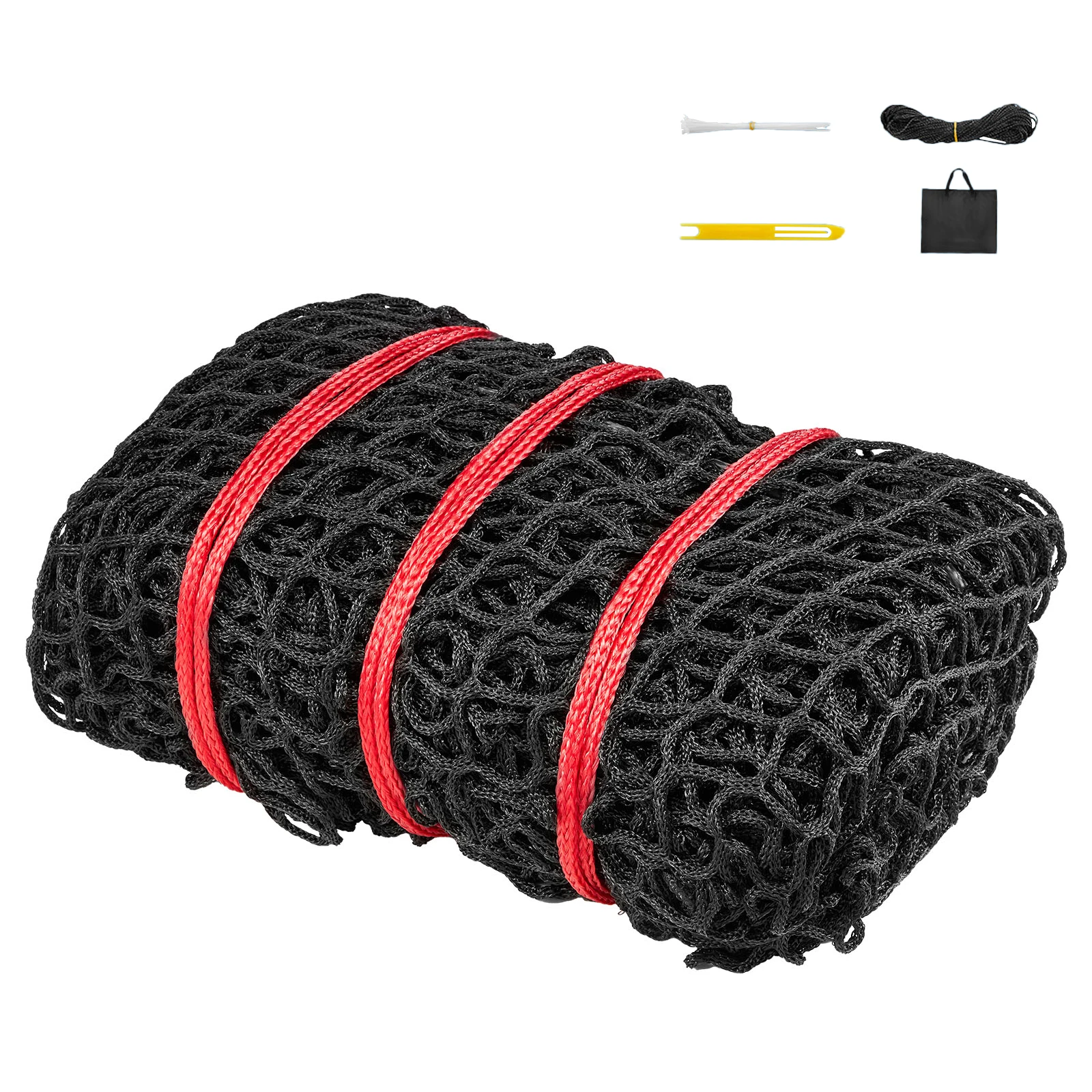 SucceBuy Rundballennetz aus PE-Material mit Kabelbindern, Reparaturfaden und Aufbewahrungstasche – Slow-Feeder-Ballennetz für Pferde Image