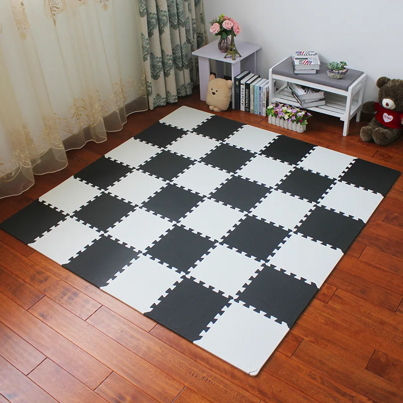 Ineinandergreifende EVA-Schaumstoff-Yogamatten-Fliesen, rutschfeste Fitness-Bodenbeläge, Puzzle-Übungsmatten, weiche Schutzmatte für Zuhause, 30x30cm