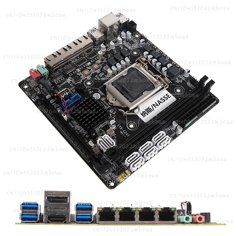 Speicher-Server Stromsparendes B250/C236 Motherboard Neuer C246 Schwarzer Synology FlyCow ITX Soft-Router Image