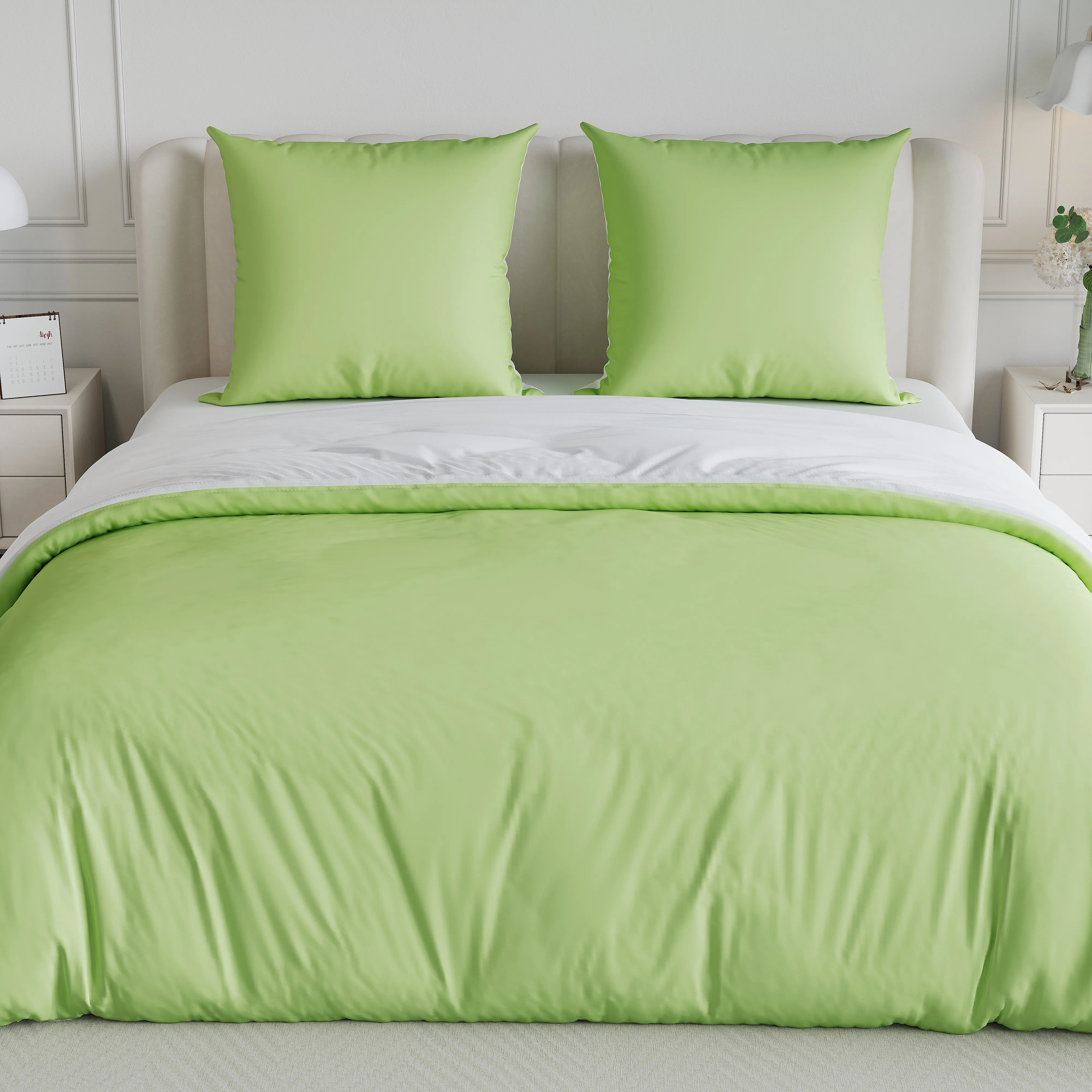 Universe decor 4-teiliges Komplettpaket 240x220 cm zweifarbig und umkehrbar für 2-Sitzer-Bett 160 x cm 100 % Baumwolle/57 Fäden/cm2 Image