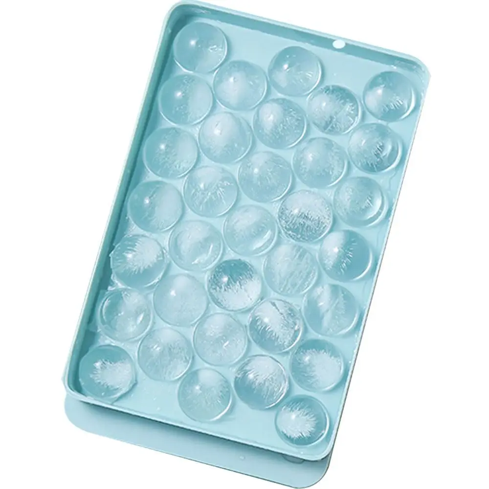 Mini-Eiswürfelformen, kleine Eiswürfelform mit Deckel für den Gefrierschrank, runde Eiswürfel zum Kühlen von Cocktails, Whisky, Tee, Kaffee