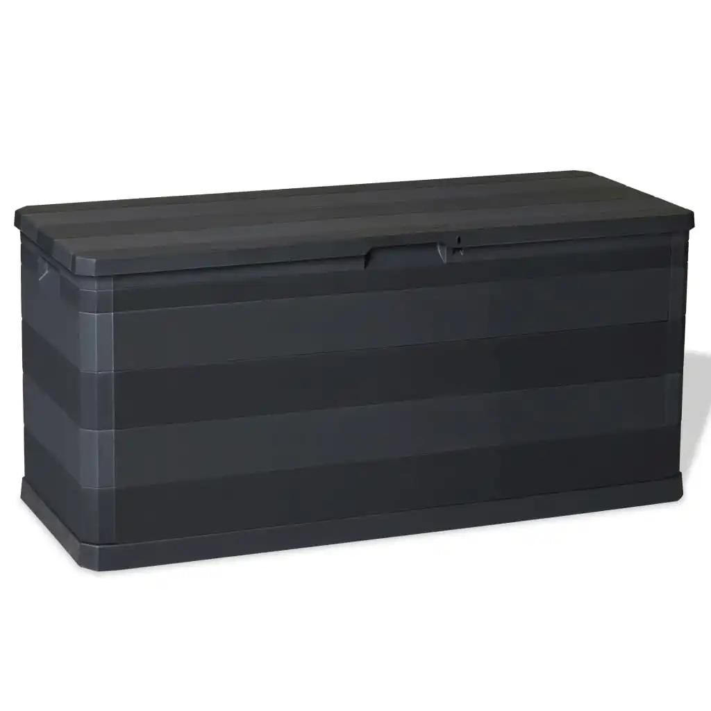 Schwarze Garten-Aufbewahrungsbox 117x45x56cm Werkzeug-Aufbewahrungsbox Robust Langlebig Extr-farbig Erhältlich Image
