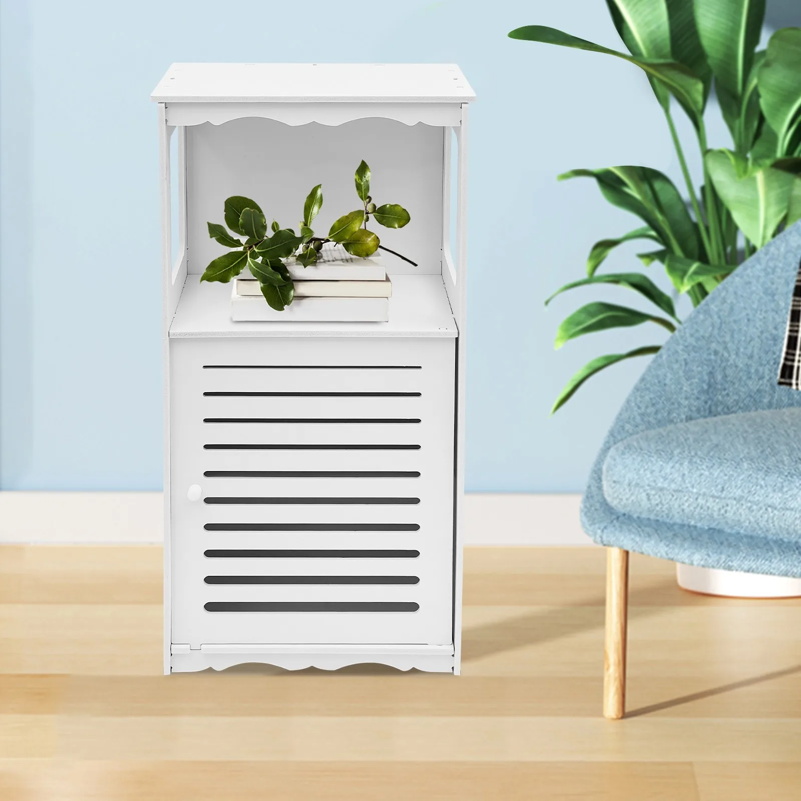 Badezimmer-PVC-Aufbewahrungsschrank, weißer rechteckiger Aufbewahrungsschrank, Eckboden, für Badezimmer, Toilette