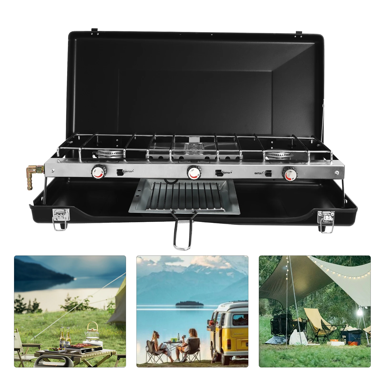 4,5 kW (328,5 g/h) Gas-Campingkocher, ein tragbarer Kocher, geeignet für Camping, Grillen, Zusammenkünfte und Picknicks Image