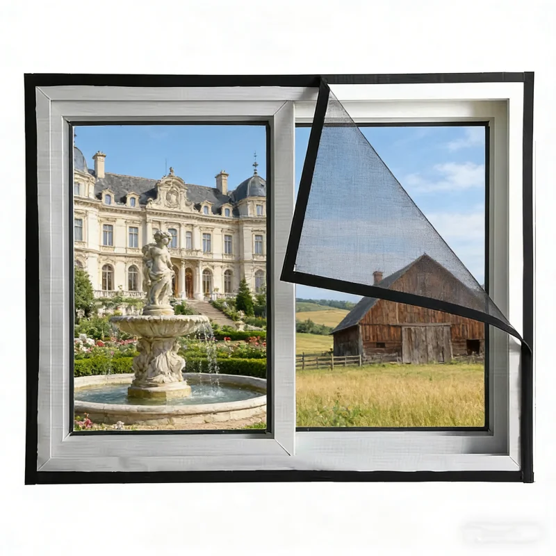 Selbstklebendes Fenster-Moskitonetz, sommerliches Insektenschutzgitter für Türen, Fenster-Moskitonetz【SCHWARZ】Mückenschutzgitter für Fenster