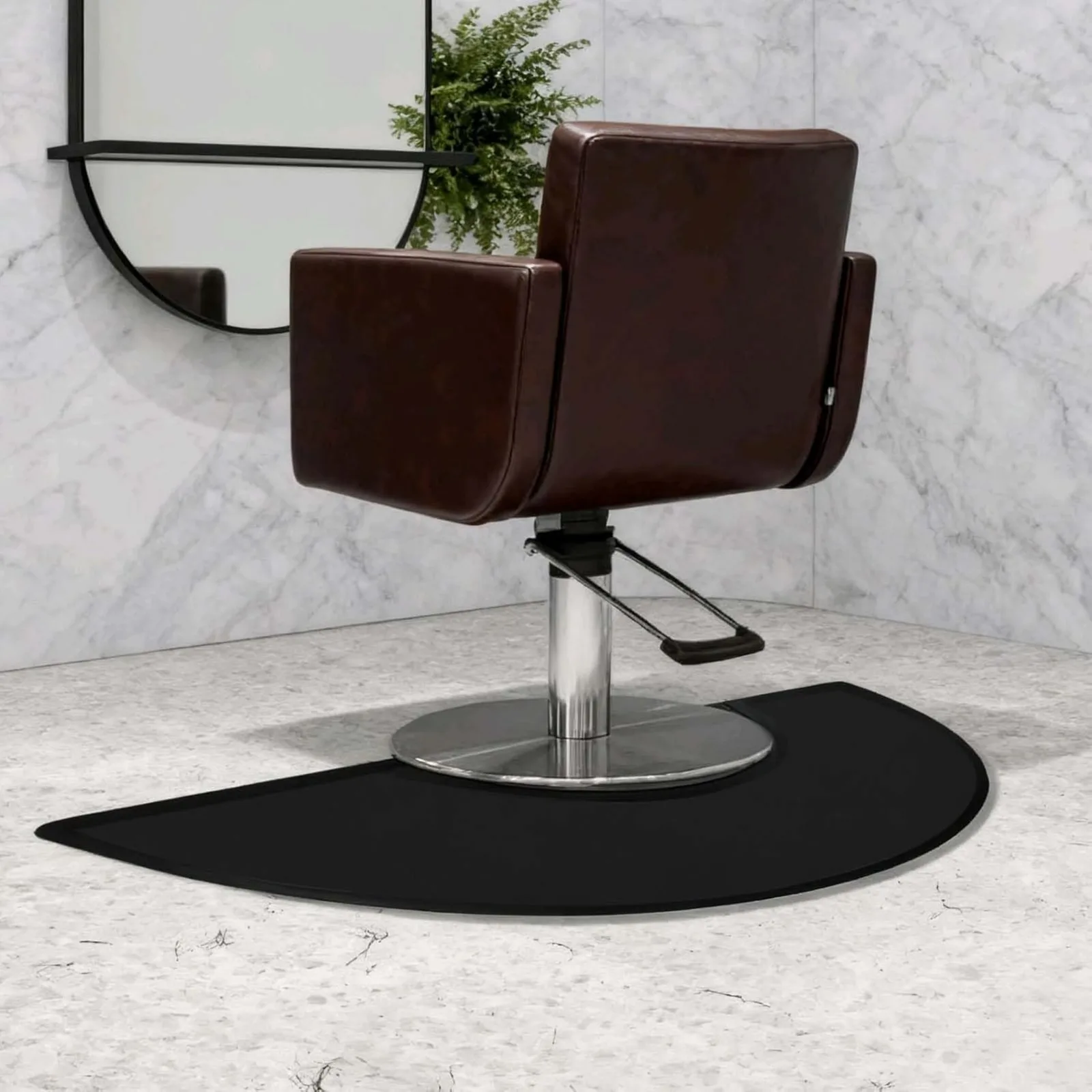 (Halbkreisförmig) Salon Anti-Ermüdungs-Bodenmatte, Friseurladen-Stuhlmatte, Basis, Friseur-Schönheitsmatten, Büro-Komfort-Bodenmatte, 91 x 152 cm Image