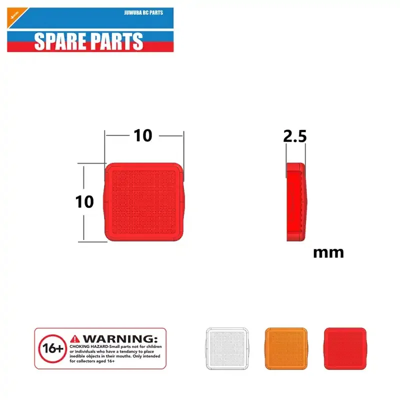 2 Stück RC Spielzeug-LKW Kunststoff-Lichtplatten Rücklichtteile für Tamiya 1/14 King Hauler Kraftstofftank-Anhänger-LKW DIY Zubehör Spielzeug