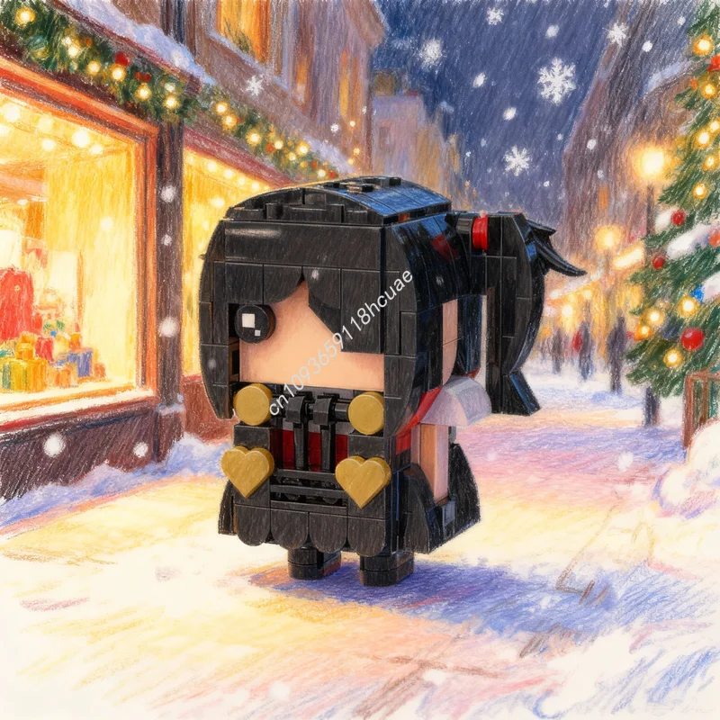 182-teiliges MOC Brickheadz Needy Streamer Overload Ame Chan Modellbausatz Konstruktionsspielzeug Weihnachtsgeschenke Bildung Image