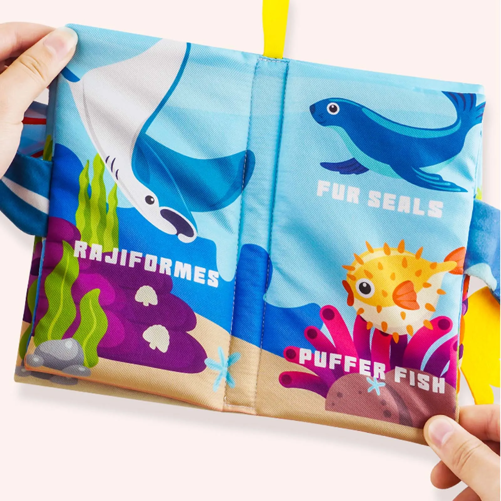 Mein erstes Stoffbuch: Ungiftiges Stoffbuch für Babys, Lernspielzeug, Aktivitätsbuch mit Geräuschen, perfekt für Babypartys und als Geschenk.