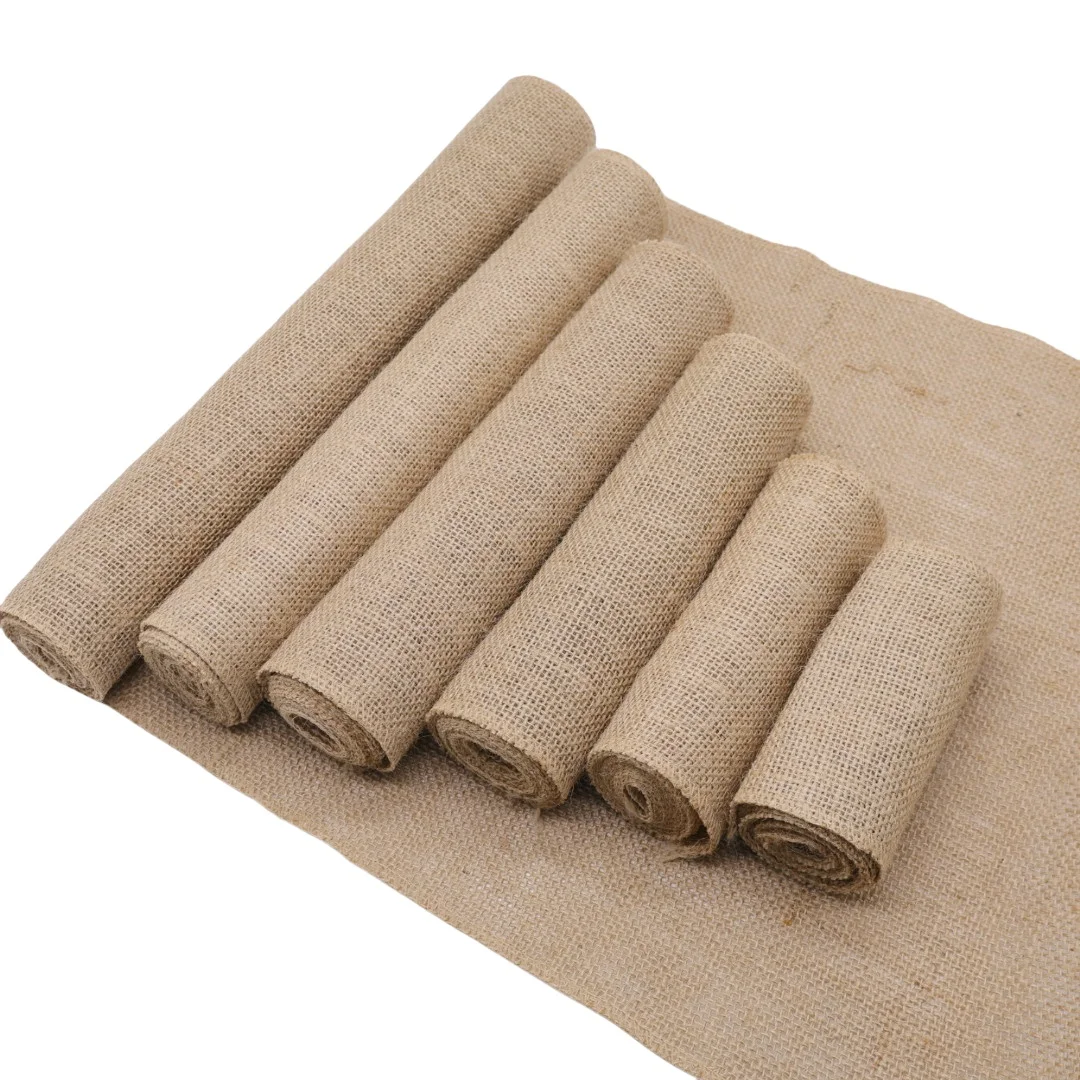 12cm-35cm Vintage Juteband Stoffband für Tischdekoration Hochzeit Party Natürliche Hanf-Deko Heimtextilien Weihnachtsdekoration Image