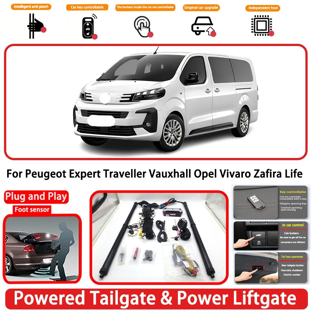für Peugeot Expert Traveller Vauxhall Opel Vivaro Zafira Life OEM Auto Powered Heckklappe Power Heckklappe Heckklappe Heckklappeöffnersystem Image