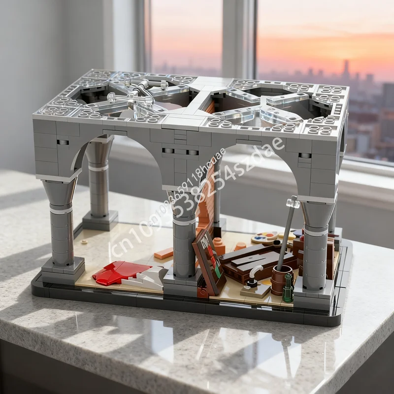 692 stücke MOC Tim und Struppi S Escape Diorama Klassische Modell Bausteine Bau Weihnachten Geschenk Montieren Idee Spielzeug Ziegel Kinder Image