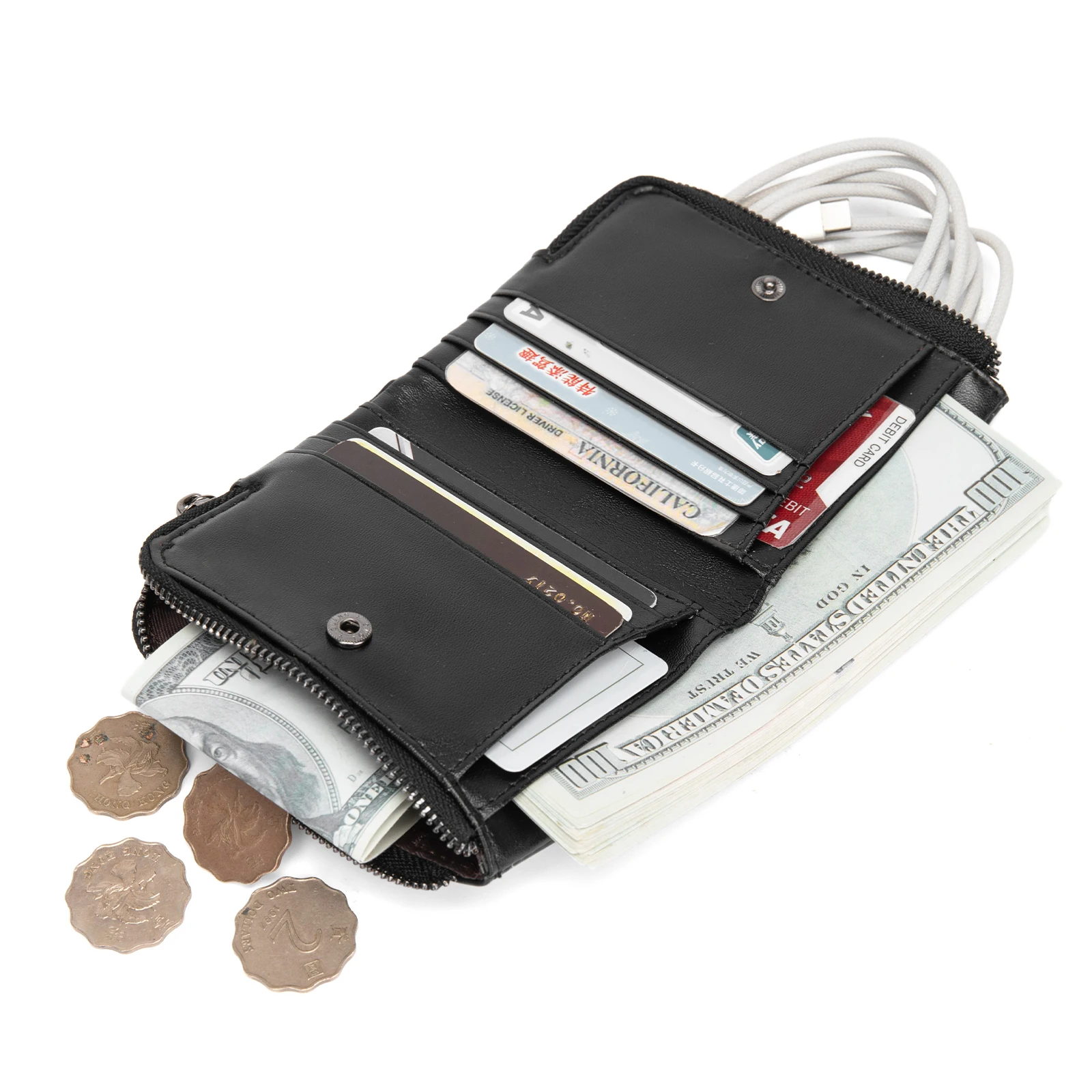 Pomelo Beste Klassische Stil Brieftasche Aus Echtem Leder Männer Brieftaschen Kurze Männliche Geldbörse Karte Halter Brieftasche Männer Mode Hohe Qualität Image