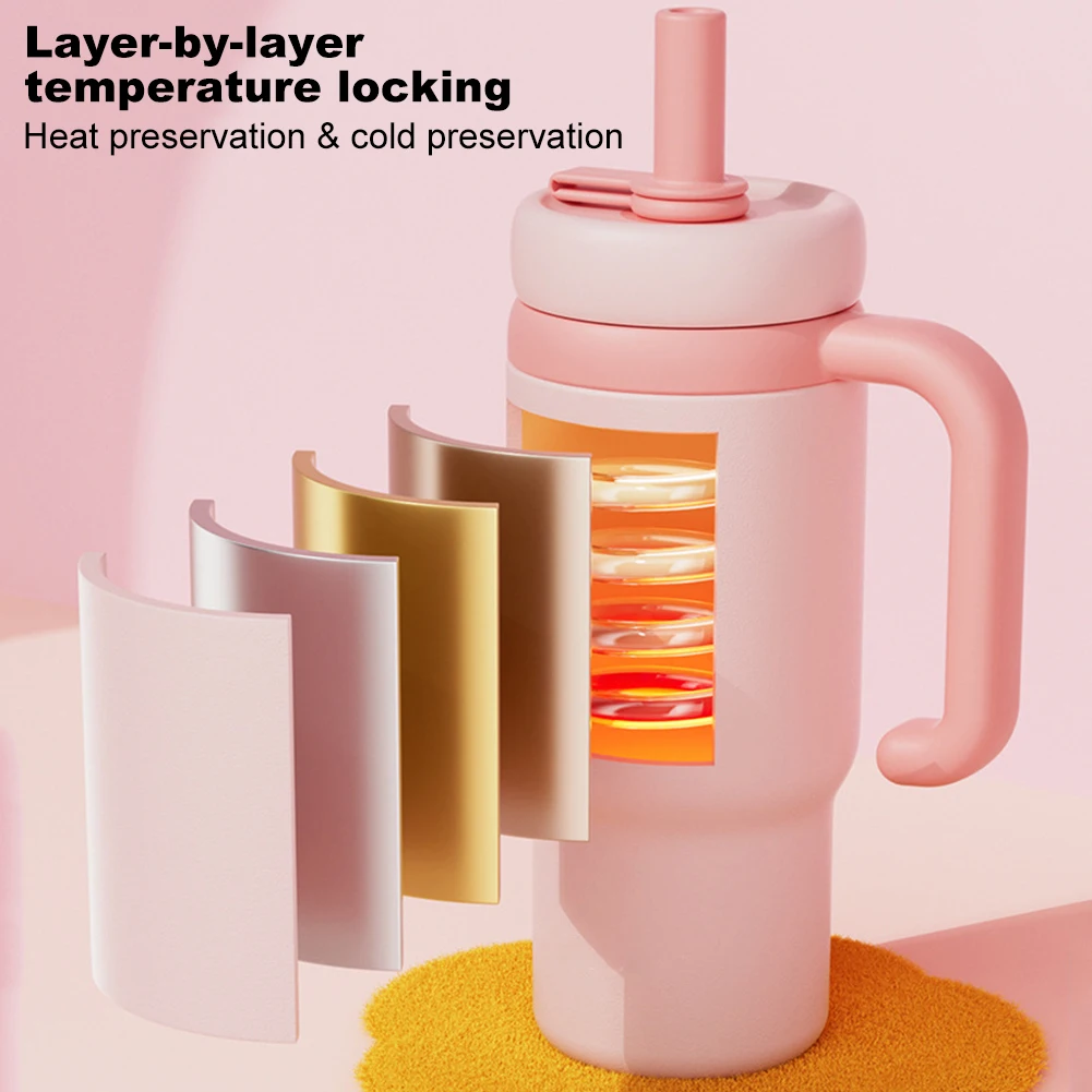 24oz Edelstahl Walbrunnenbecher mit Griff Trinkbecher mit Strohhalm Wal Squirt Wasserbecher 710ml Trinkbecher Image