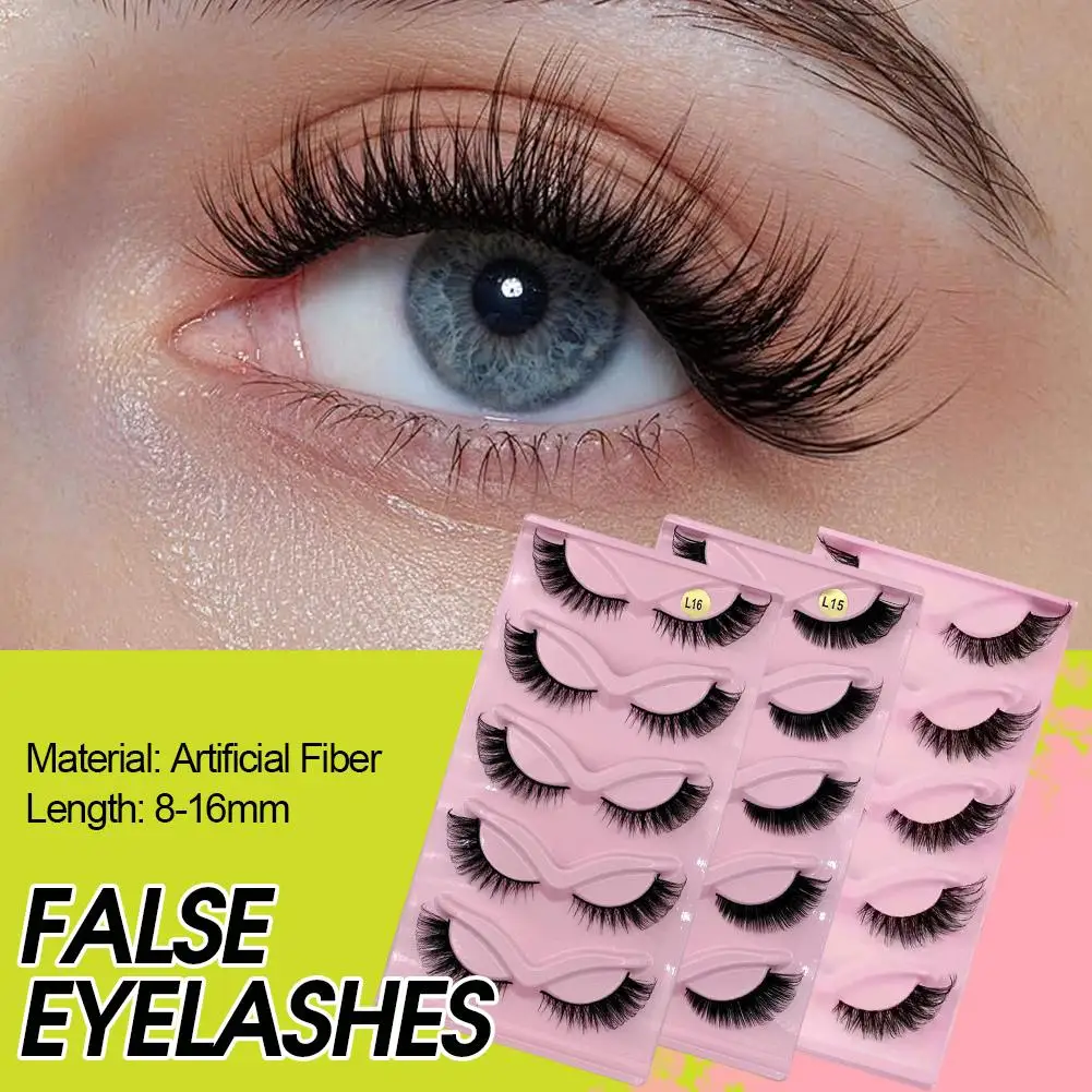 Natürliche Flauschige Wimpern 8D Volumen Falsche Wimpern Russische Streifenwimpern Extensions Dicke Weiche Lockige Künstliche Wimpern Make-up Wimpern Image
