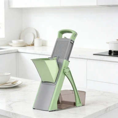 Zeitsparendes Multi-Schneider- und Reiberset - Müheloses Schneiden, Reiben und Zerkleinern verschiedener Gemüse und Früchte Image