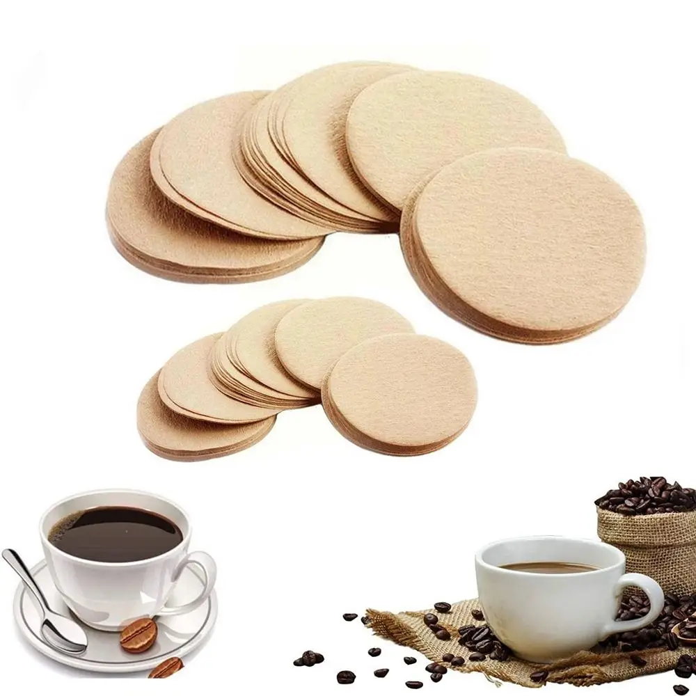 Kaffeefilter-Papier 100 Stück Rund 56 60 68mm Filterpapier für Espresso-Kaffeemaschine Dripper Kaffeefilter Moka-Kanne Papierfilter Image