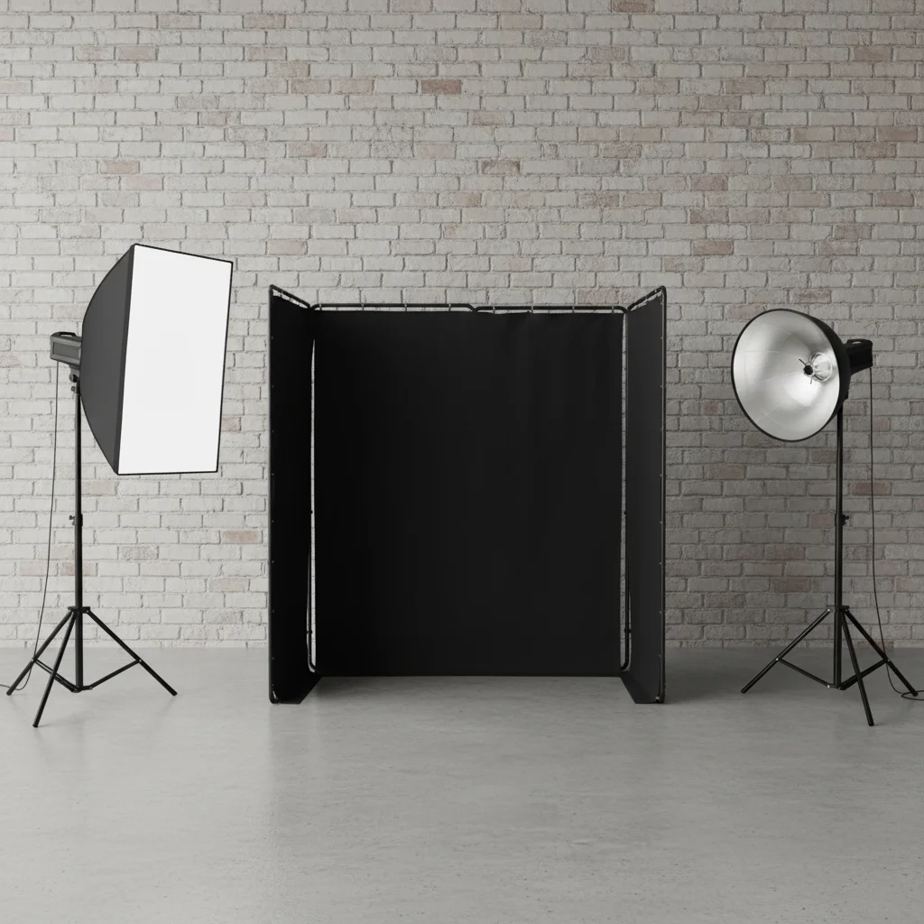 13,12 * 7,87 Fuß Fotografie-Hintergrundständer Hintergrundständer Rahmen Tragbarer großer schwarzer Bildschirm-Hintergrundständer mit schwarzem Tuch Image