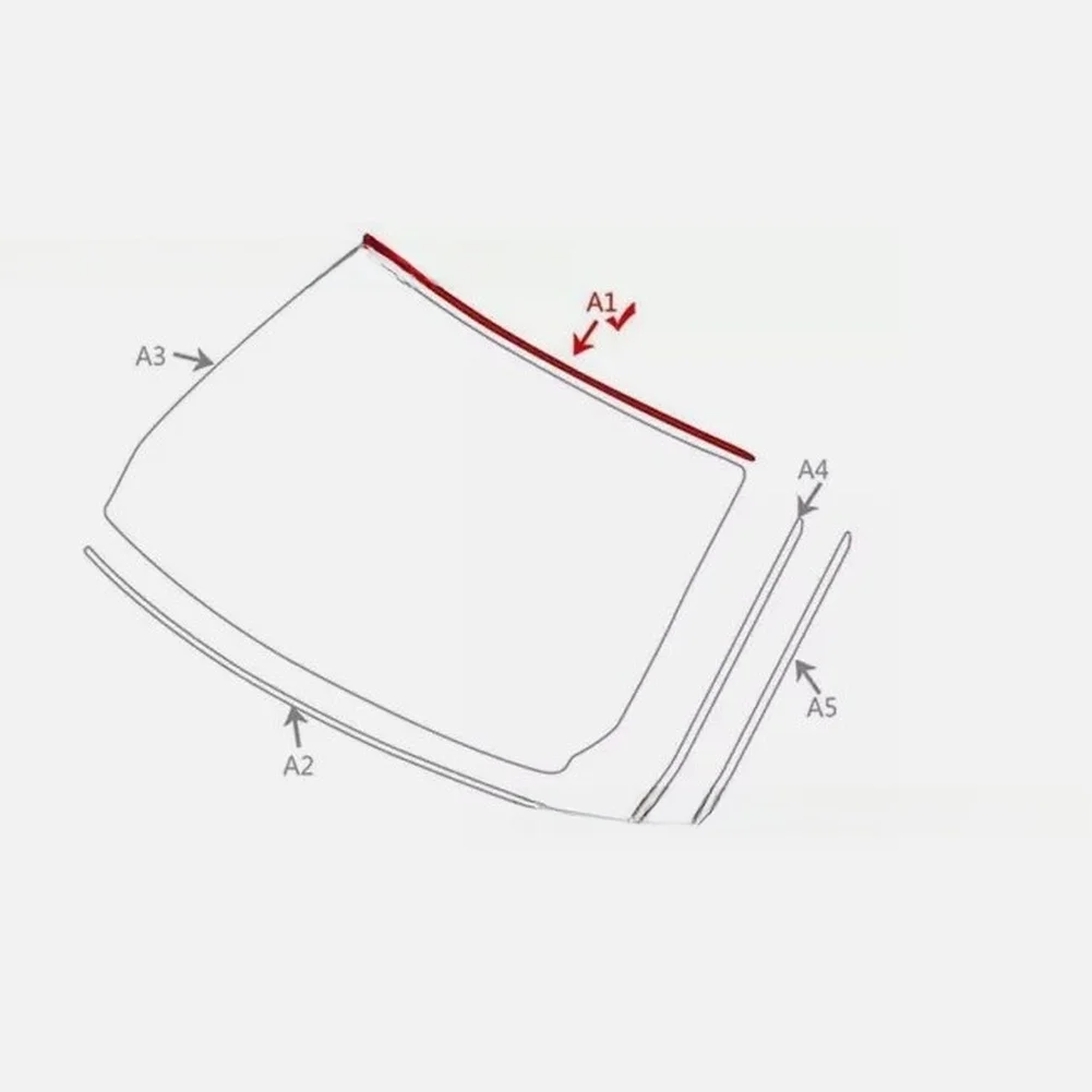 Automotive Windschutzscheiben-Dichtungsstreifen für BMW E90 E91 E60 2005-2012 51317061967 Schwarze ABS-Frontscheiben-Zierleiste Image