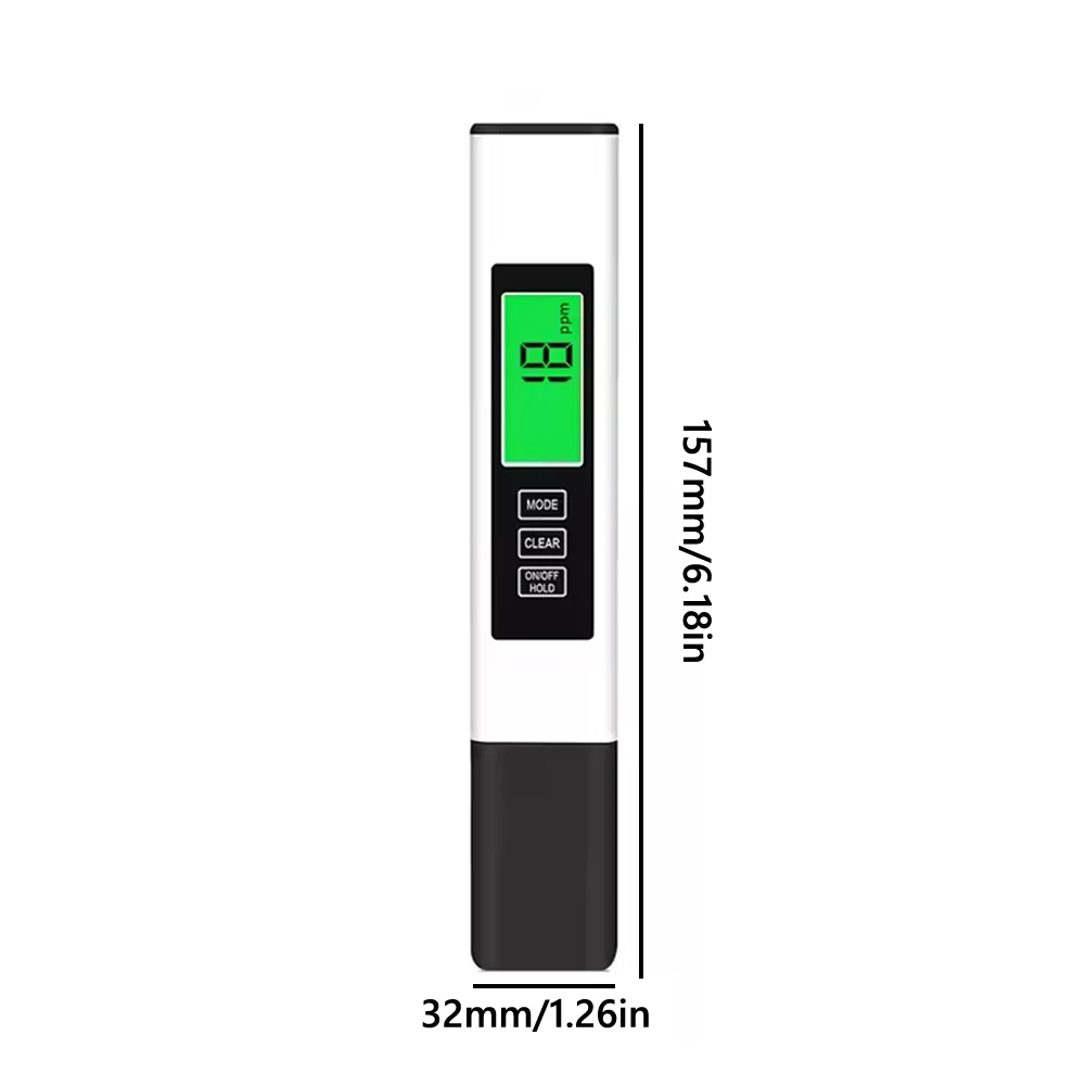 4-in-1 digitaler Wasserqualitätstester TDS/EC/Temperaturmessgerät für Trinkwasser, Hydrokultur, Aquarien, Pools Image