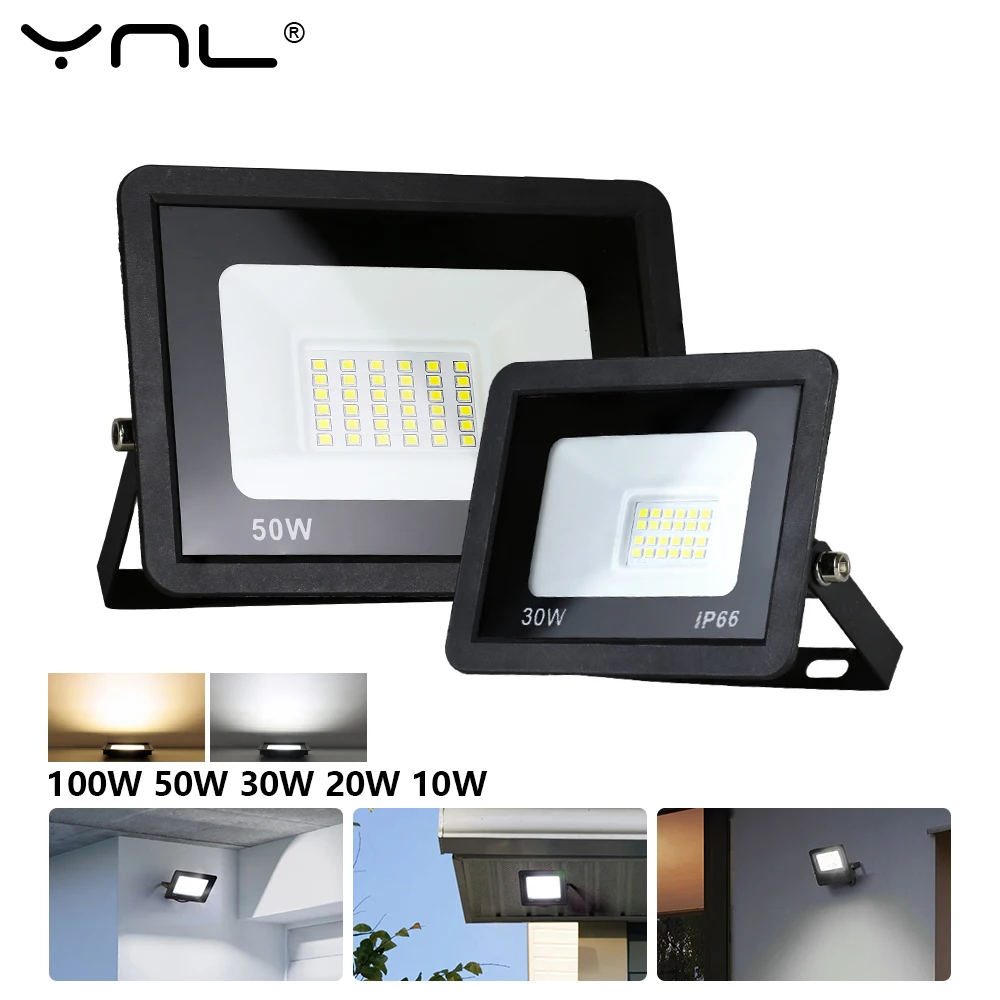 Ultradünnes LED-Flutlicht, 10 W, 20 W, 30 W, 50 W, 100 W, LED-Flutlicht, 220 V, IP66, wasserdicht, für Außenwand, Garten, Straßenlaterne