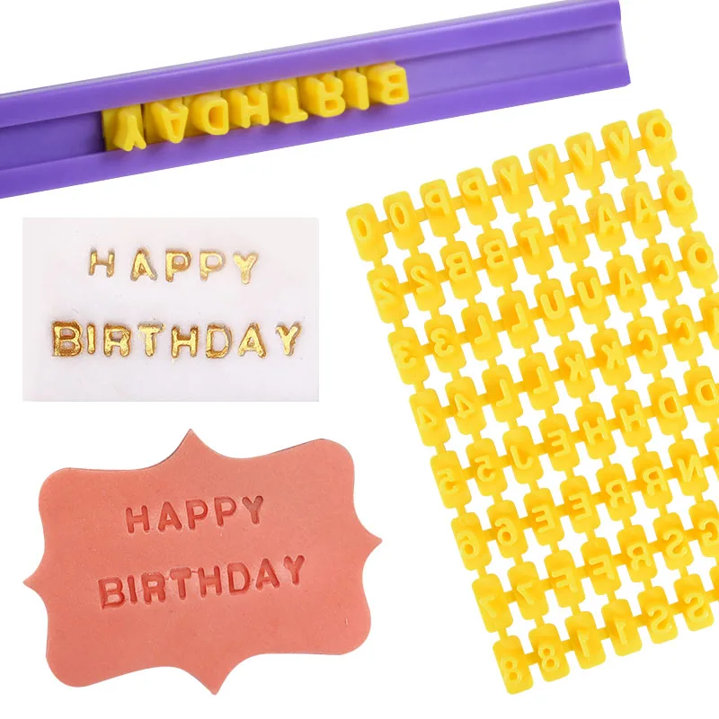 Cookie Form DIY Buchstaben Anzahl Alphabet Presse Stempel Druck Präge Form Kekse Cutter Kuchen Backen Werkzeug Zubehör DIY Werkzeug Image