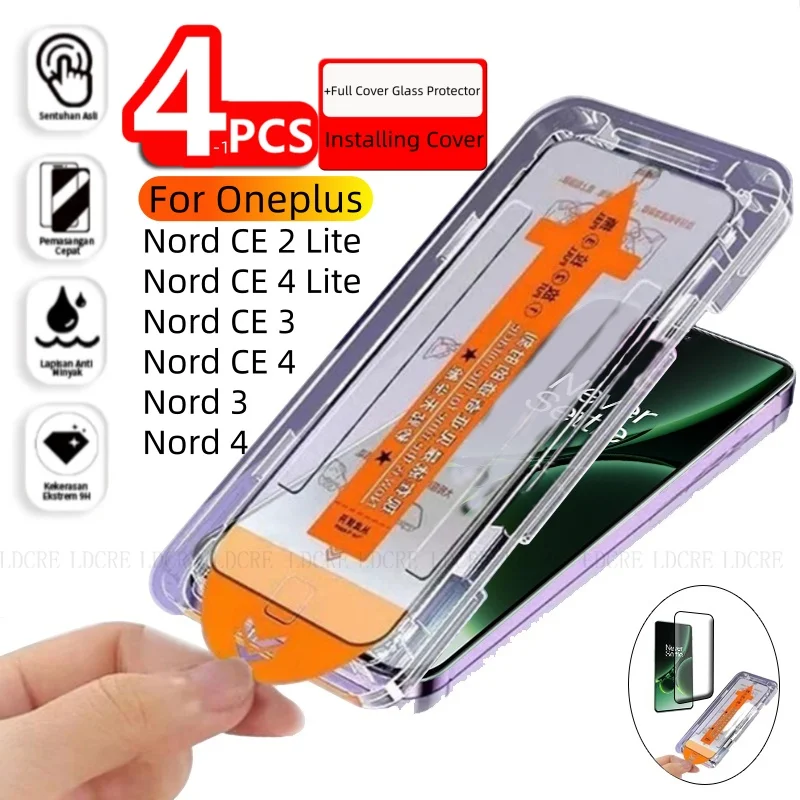4/3/2/1 Stück für Oneplus Nord 4 Glas Oneplus Nord 4 3 CE 2 4 Lite gehärtetes Glas staubfrei Vollbildschutz Oneplus Nord 4 Image