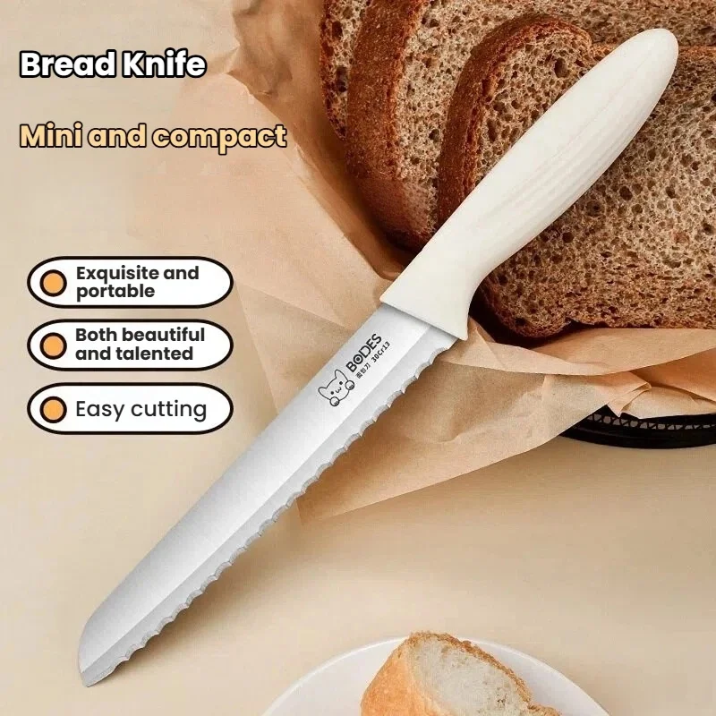 Brotmesser, gezahntes Spezialmesser für die Herstellung von Sandwiches, Beignet Besteck, Baguette, spezielles Toast-Schneidemesser für Backwerkzeug Image