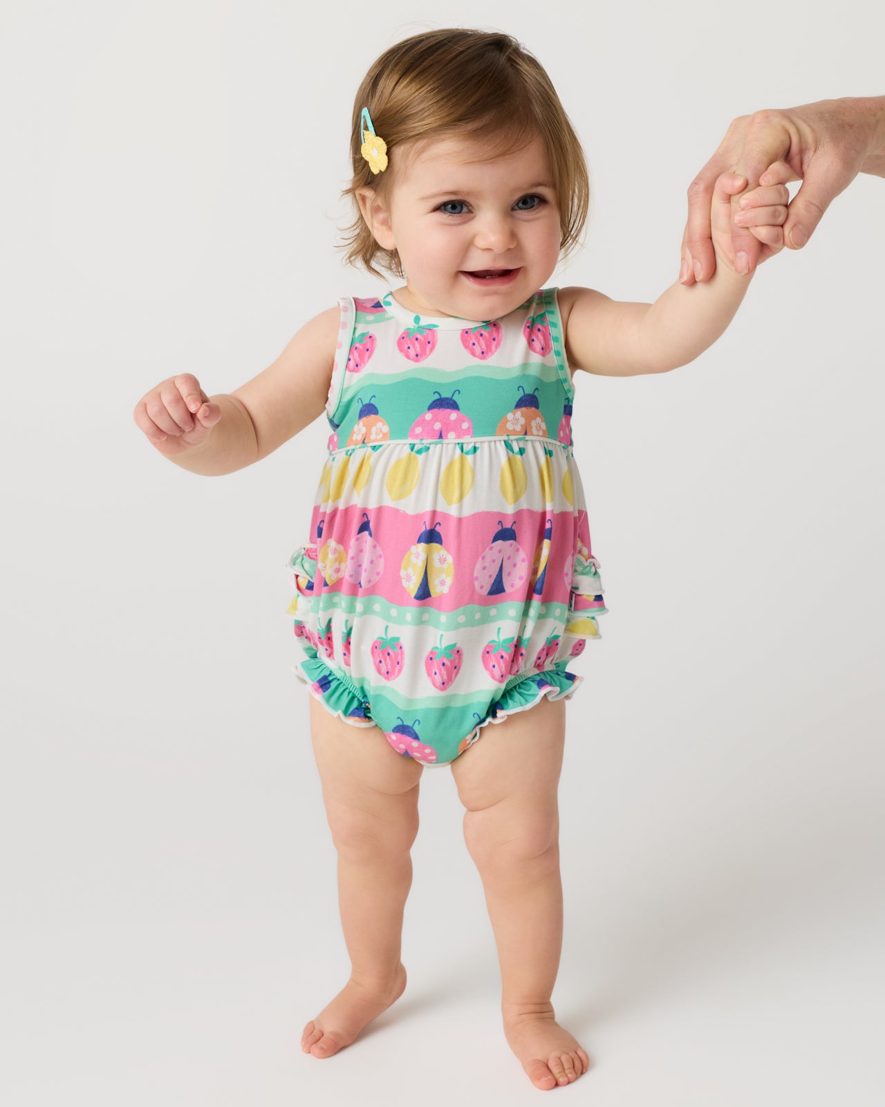 Ladybug Lane Bamboo Baby Bubble Romper - 2T - Little Sleepies