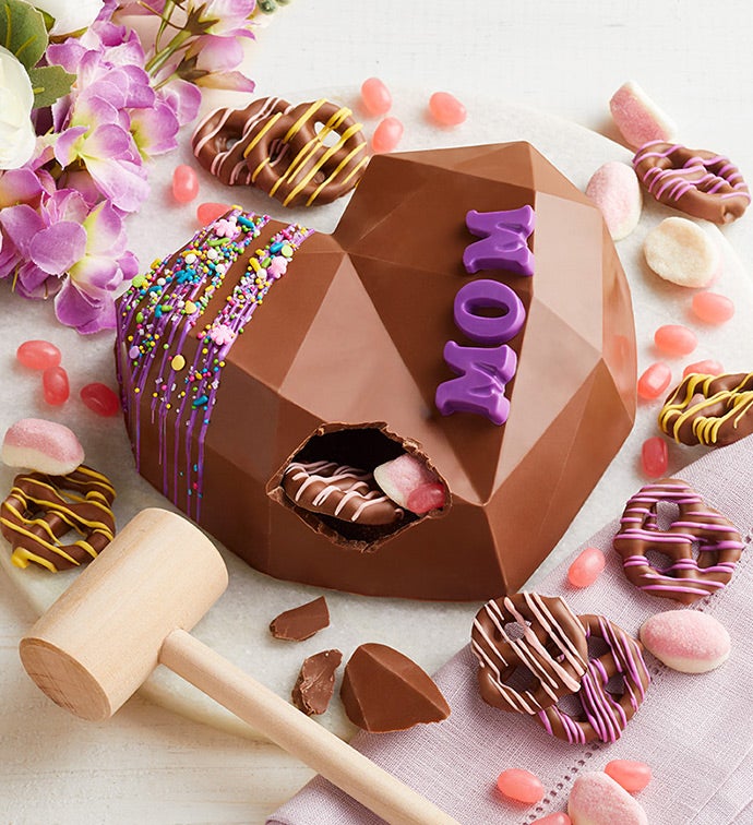 Simply Chocolate® Mother's Day Breakable Chocolate Heart, Family Item Food Gourmet Candy Confections Chocolate, Gifts