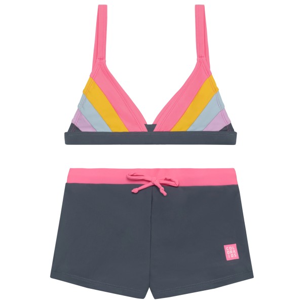 Color Kids - Kid's Bikini Colorblock - Bikini Gr 152 blau