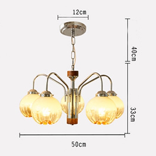 3-Licht 4-Licht 5-Licht 50 cm Laterne Desgin Kronleuchter Metall Glas Künsterlischer Stil Formaler Stil Moderner Stil Künstlerisch Modern 110-120V 220-240V Image