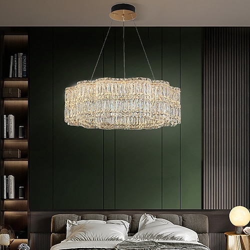 Französisches Licht Luxus-Kristall-Kronleuchter Wohnzimmerlampe moderne einfache Atmosphäre Luxus-Luxus-Villa-Lampen Image