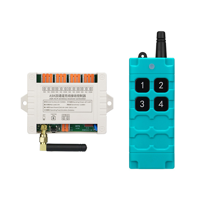 DC12V 24V 4CH Remote Control Switch RF Transmitter and Receiver 433mhz Power ON OFF Switches